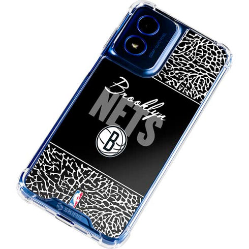 NBA Brooklyn Nets Elephant Print Moto G 5G (2024) Clear Case